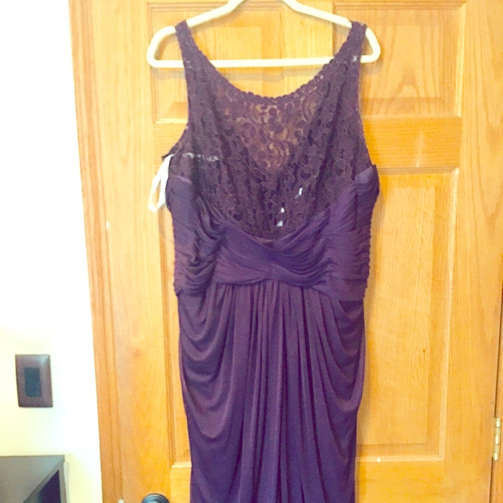 David’s Bridal Bridesmaid Dress in plum